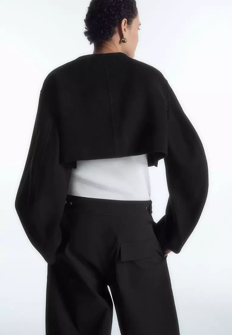 cropped double faced jacket