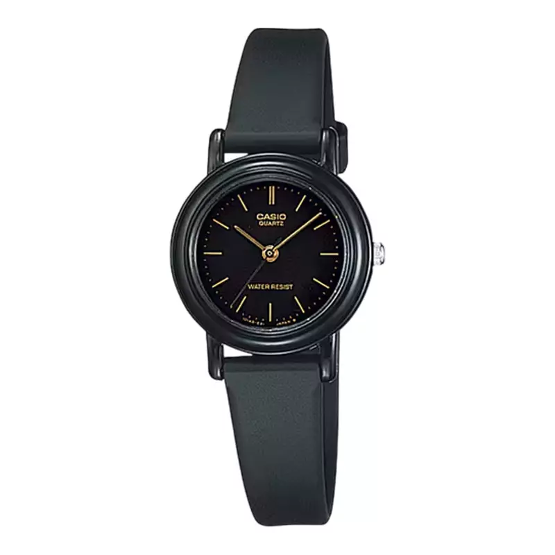 Jam Tangan Unisex Analog Casio Standard LQ-139AMV-1ELDF LQ139 LQ-139AMV Black Dial Black Resin Band