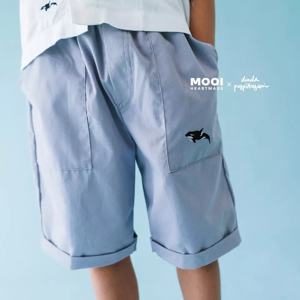 Mooi X Dinda Puspitasari Celana Pendek Anak BHRE Short Pants Kids - Grey