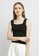 Beyoutiful The Label black Lexi Square Neck Fitted Knit Tank Top 66108AA74FCB25GS_1