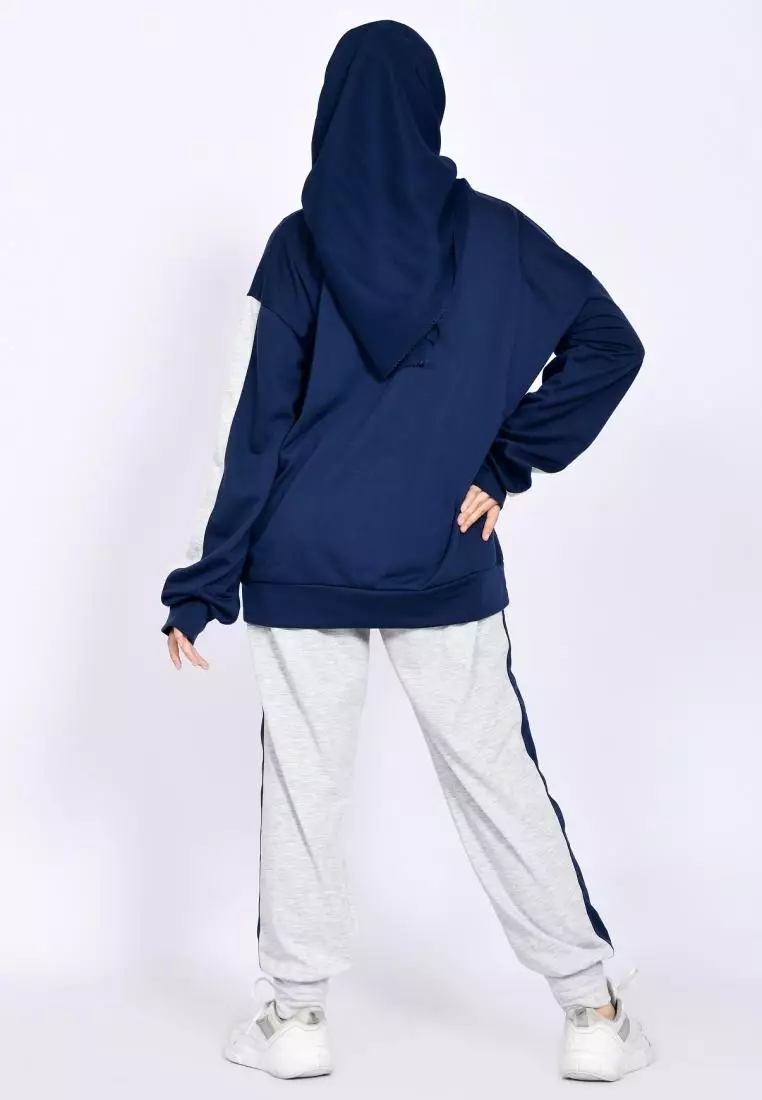 Couple Set Training Babyterry [2 PCS Setelan Sporty Olahraga] Pria Wanita Fit BB 110 kg