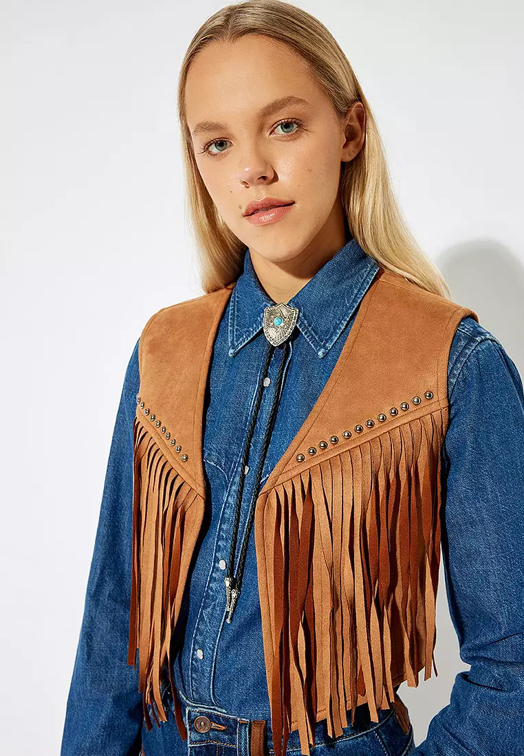 Suede Look Vest