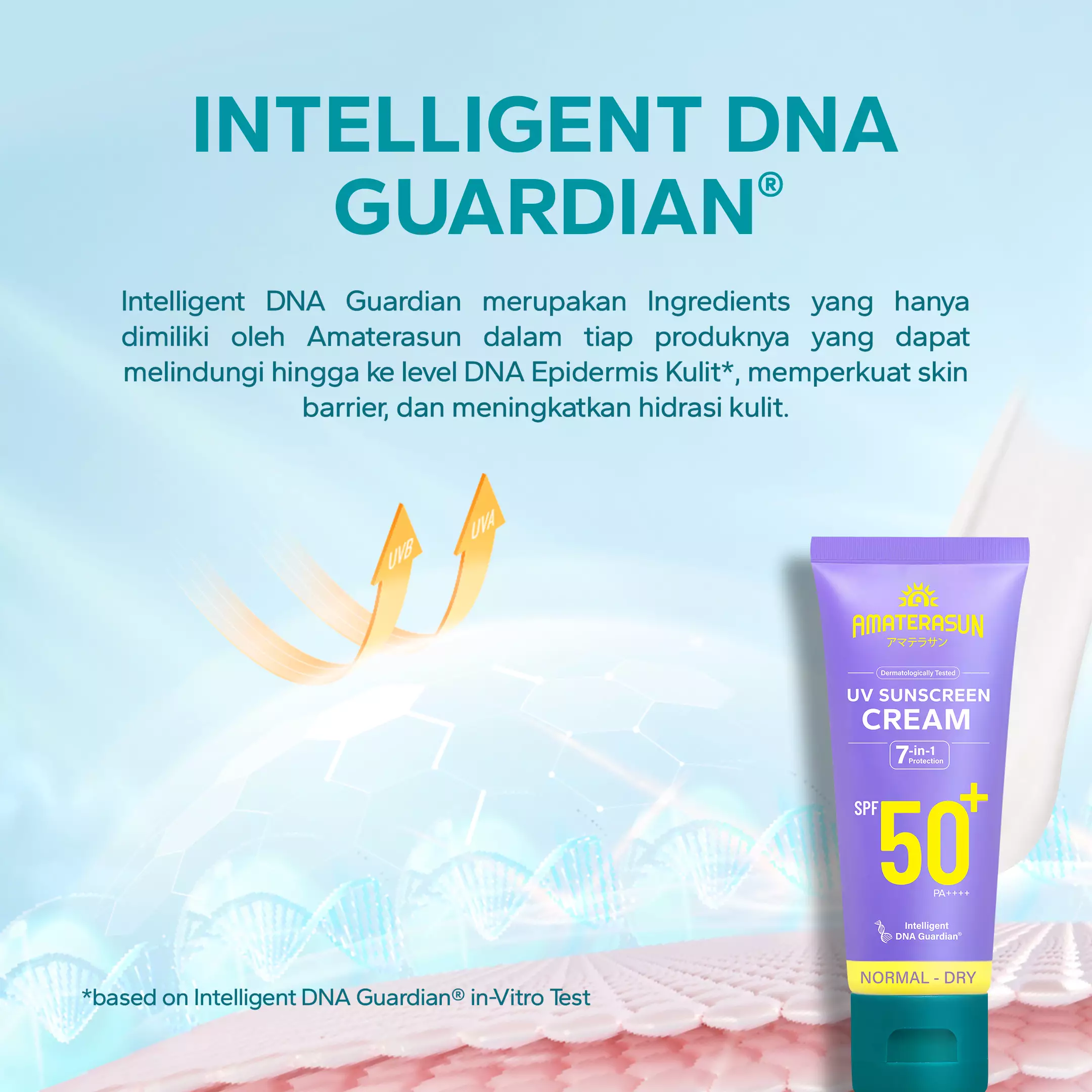 AMATERASUN [REAL SPF Certified] UV Sunscreen Cream SPF 50+ PA++++ 50gr