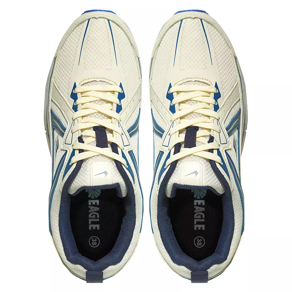 Eagle Sepatu Lari Fury – KREM/BIRU TUA