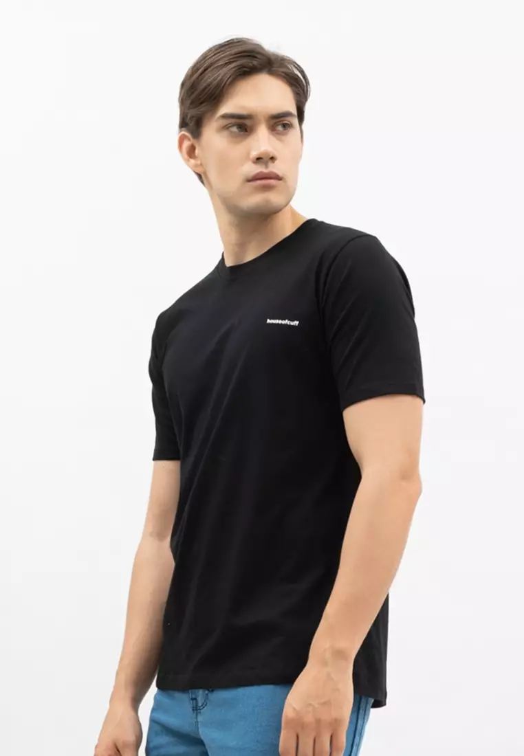 Kaos Polos Pria Premium Katun Combed Lengan Pendek Hitam