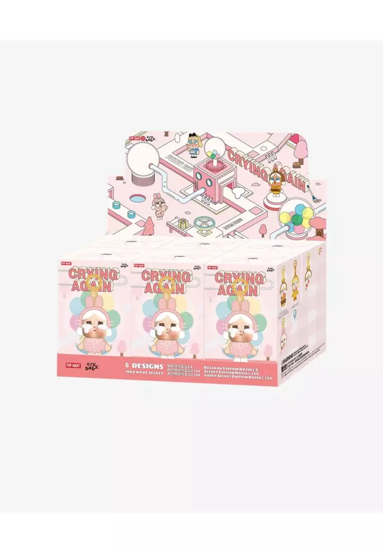 POP MART CRYBABY Crying Again Series - Vinyl Face Plush Pendant Selected I'll Bring You A Flower