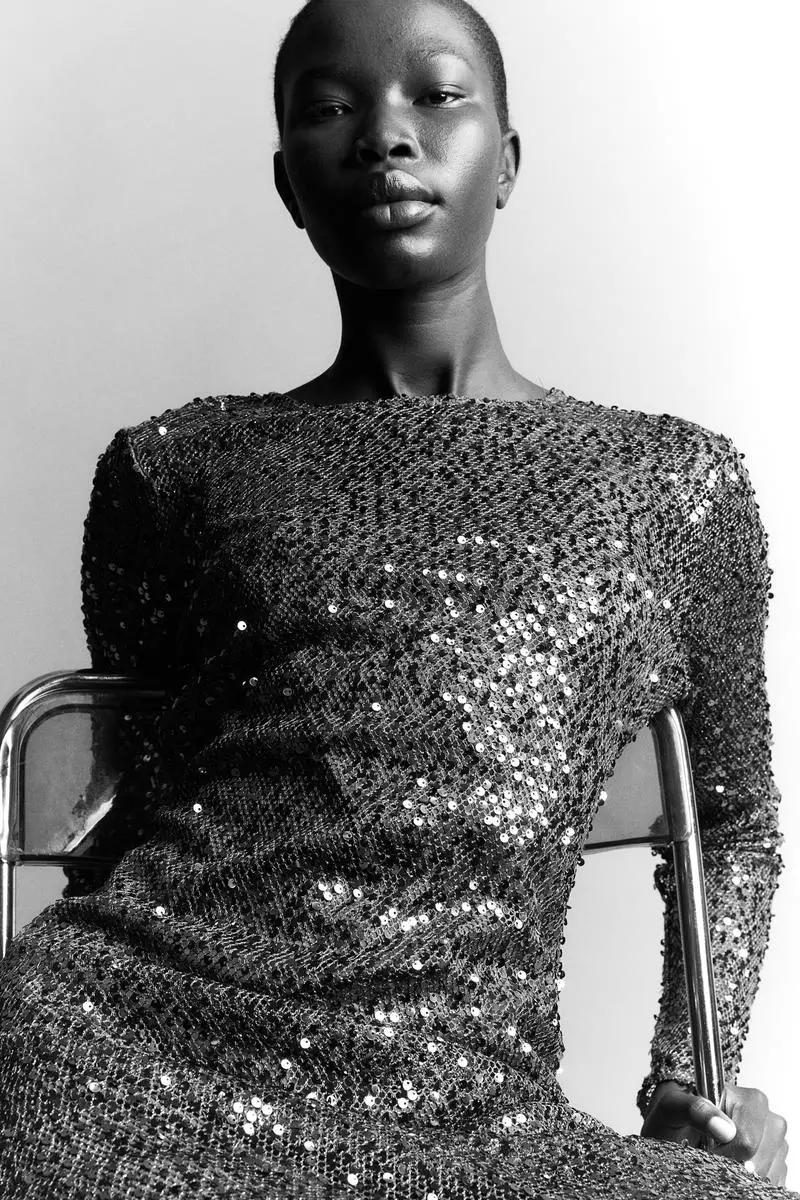 Sequined net dress