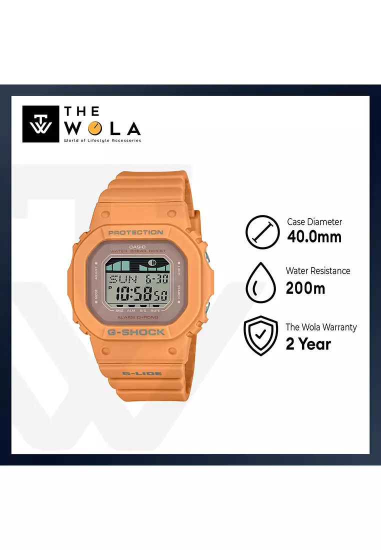 GLX-S5600-4 G-LIDE Women's Digital Sport Watch | Orange Resin Band