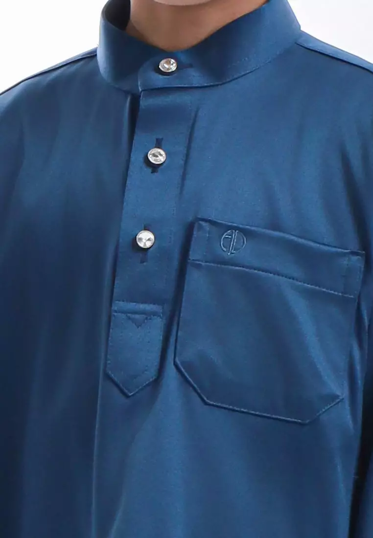 Alain Delon Baju Melayu Cekak Musang Budak - 19026505-39PoseidonNavy