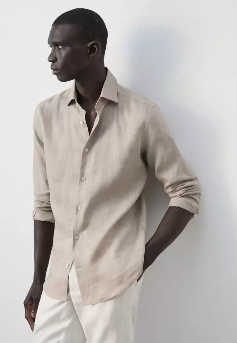 100% Linen Slim-Fit Shirt