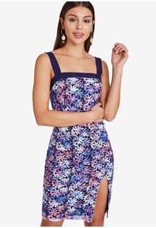 Buy Paper Dolls Copse Stripe Mock Wrap Pencil Dress Online