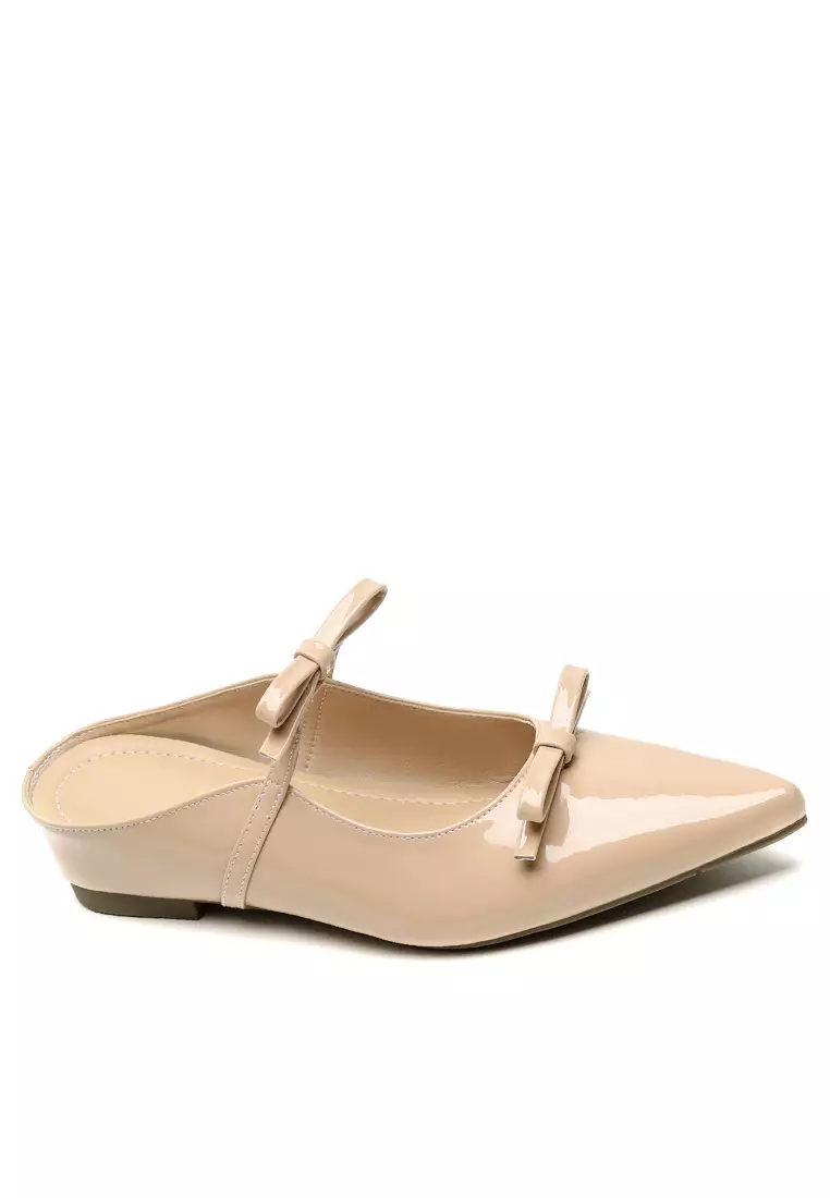 Discount on Twenty Eight Shoes  shoes - SKU: 3CM Hidden Heel Double Bow Strap Mules WW8916-5