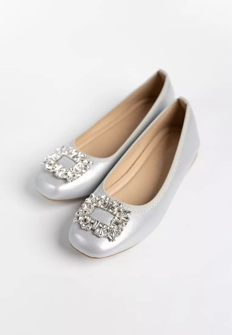 Agness Rhinestone Ballerina Flats