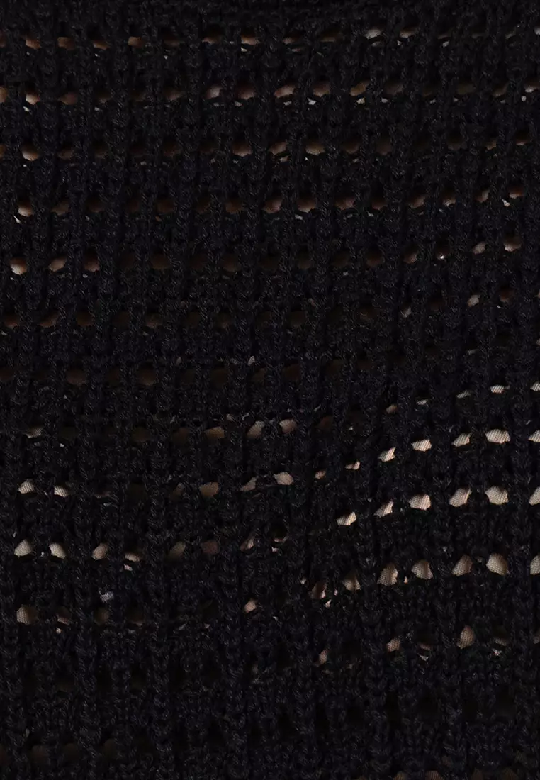 Open Stitch Shell Top