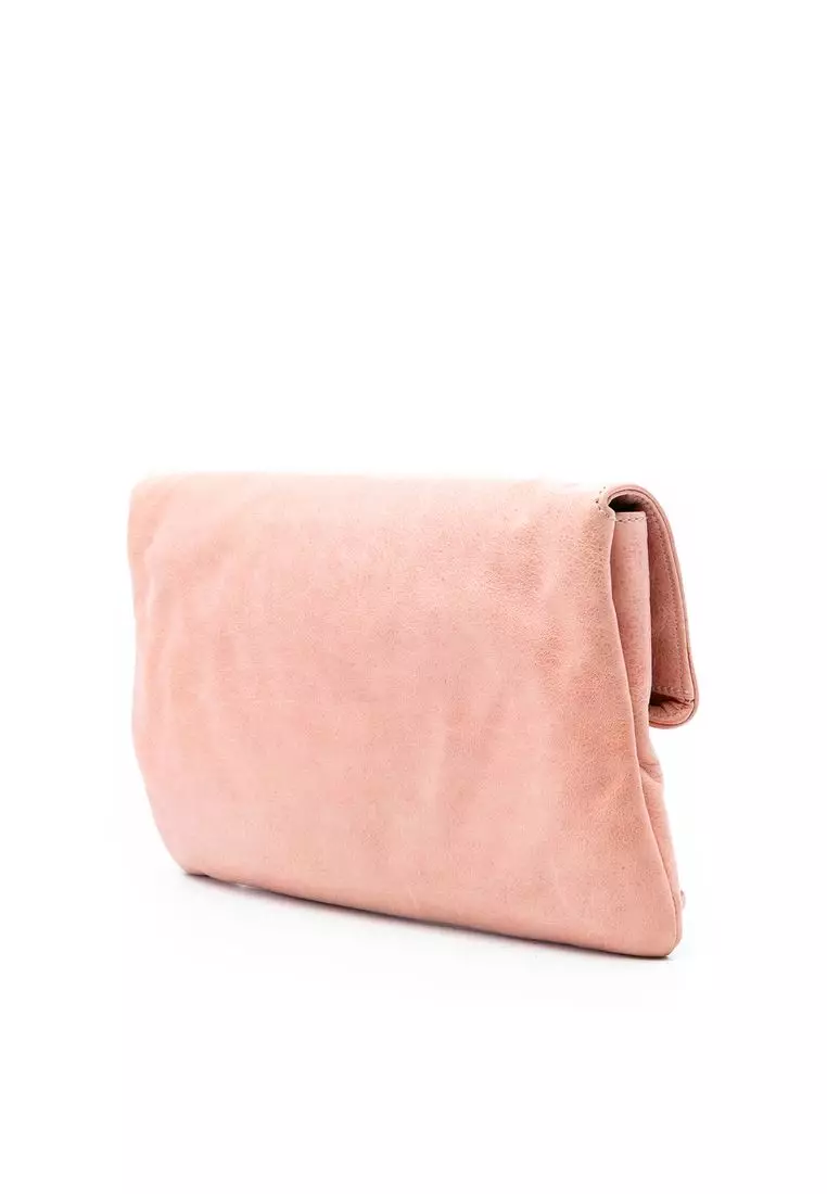 Pre-Loved Balenciaga Lambskin Motocross Giant 21 Brogues Envelope Clutch