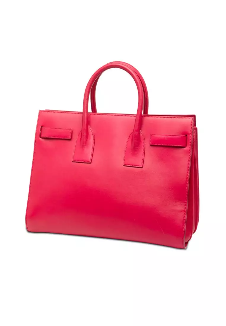 Pre-Loved Saint Laurent Small Leather Sac De Jour Satchel