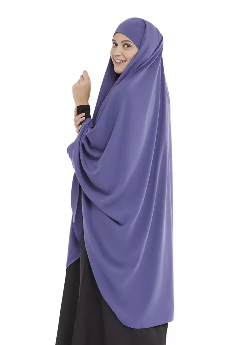 Queenza Zayidan French Khimar Hijab Ameera - Denim