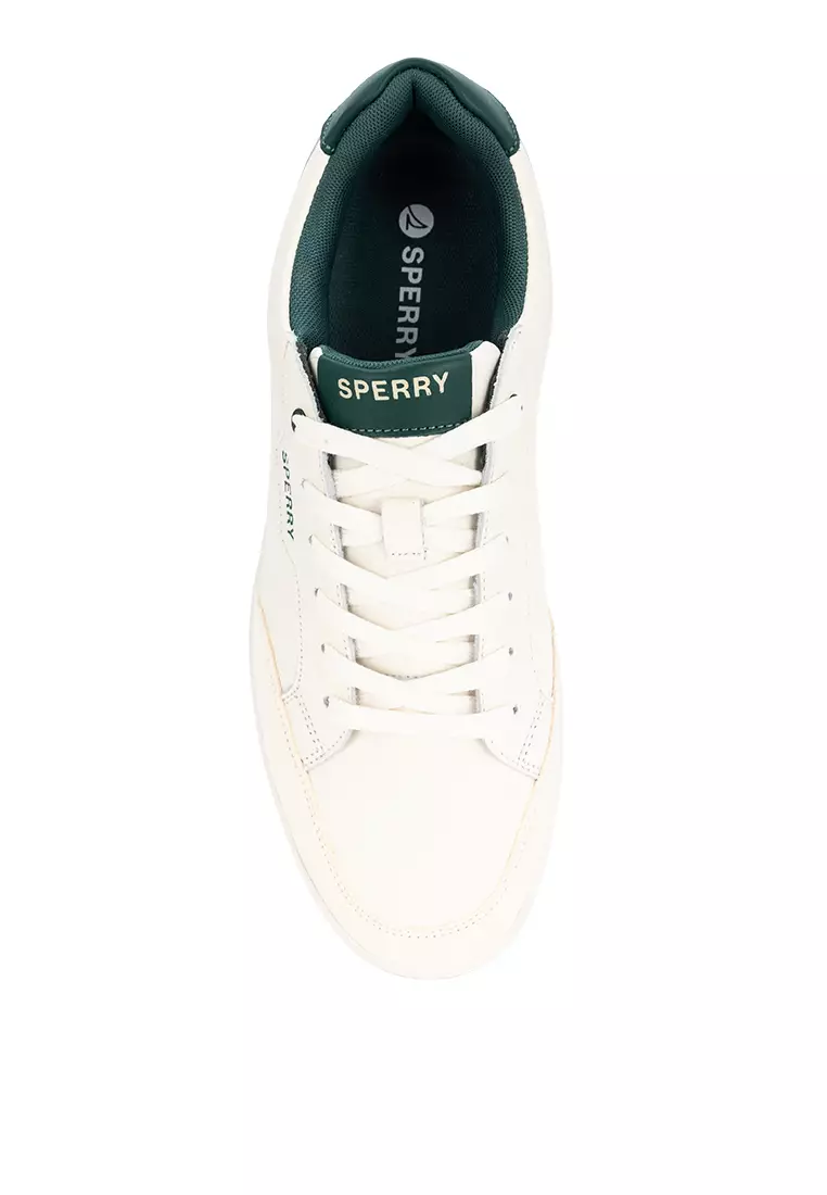 Men's Crew 90 Leather Sneakers Off White Green