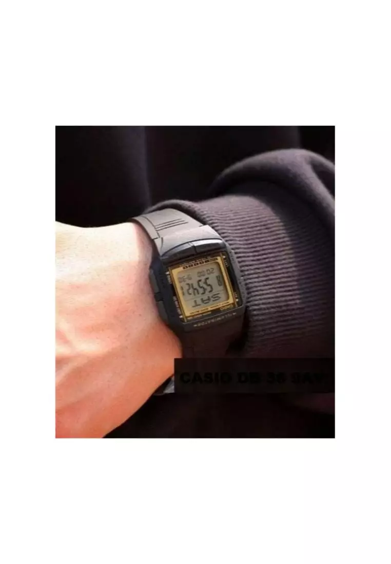 Men's Digital Watch DB-36-9AV Black Resin Band Databank Watch