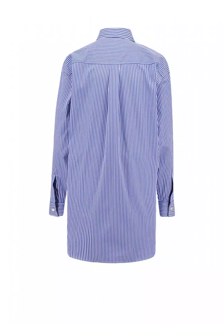 Etro ETRO - Cotton shirt with frontal logo embroidery - Blue 2024 | Buy ...