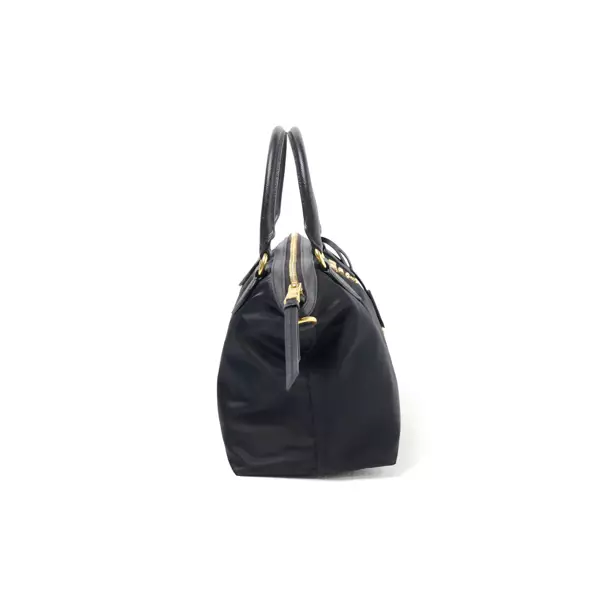 Tas PRADA RE-NYLON SAFFIANO GHW BLACK TOTE BAG WITH LS 100% ORIGINAL