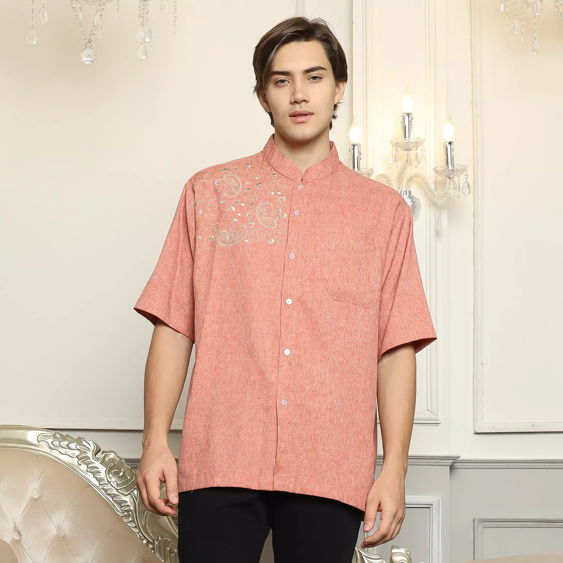 Baju Koko Sarimbit KK 40 Orange