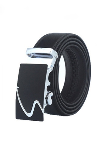 Twenty Eight Shoes black VANSA Fashion Leather Automatic Buckle Belt  VAM-Bt033 4FB22AC8ED076EGS_1