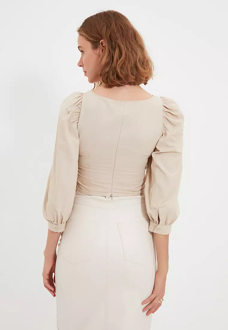 Buy Trendyol Balloon Sleeve Blouse Online Zalora Malaysia 