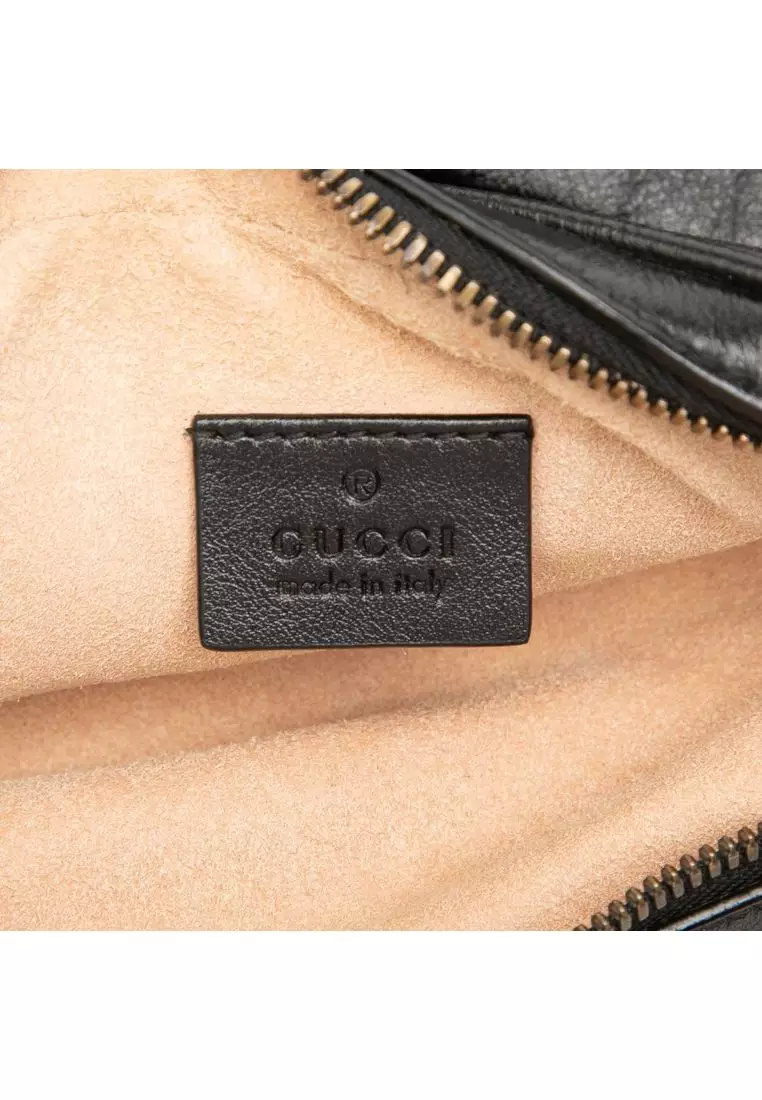 Pre-Loved Gucci Gg Marmont Matelasse Leather Double Zip Crossbody