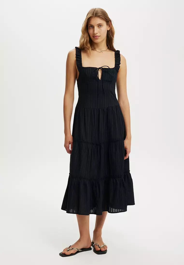 Cotton On Skye Corset Detail Midi Dress 2025 | Buy Cotton On