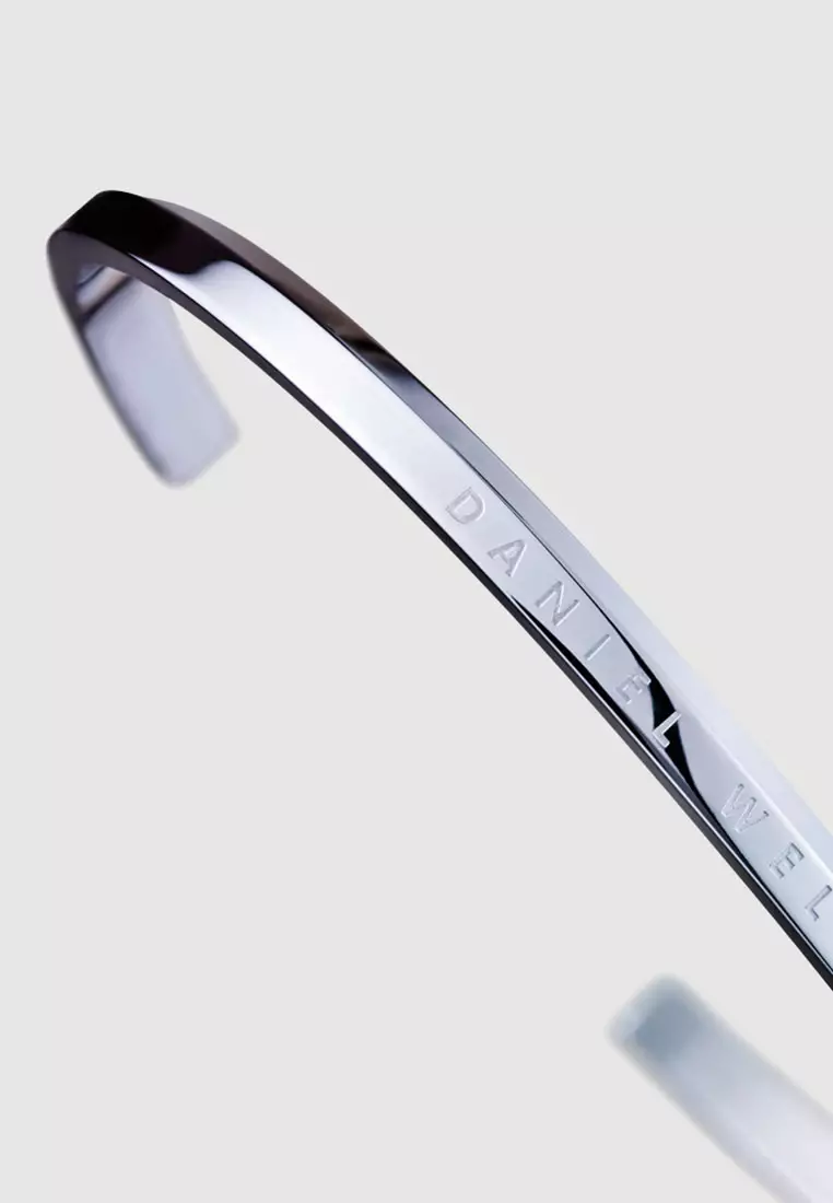 Classic Bracelet Silver Small - DW OFFICIAL -Stainless steel Enamel cuff gelang tangan for women and men - Unisex