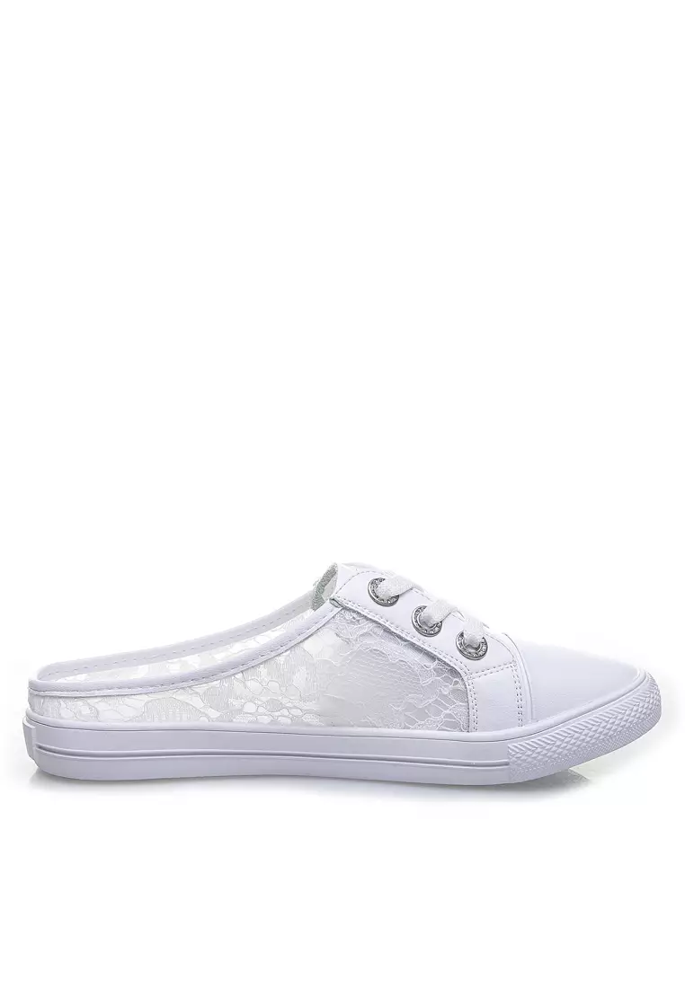 Comfortable Lace Stitched Leather Slip-Ons RX9917