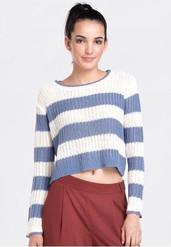 Waffle Stripe Sweater I-SWGFJN216I021