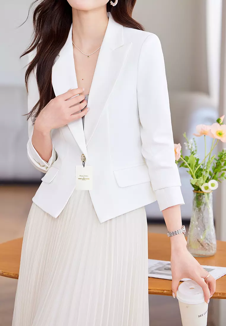 Single Button Slim Suit Jacket YGH-EL8716