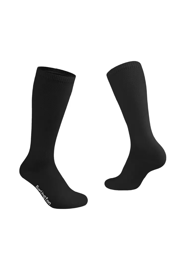 Ladie's Cotton Thin Casual Knee High Socks 3 pairs in a pack BLHKG2