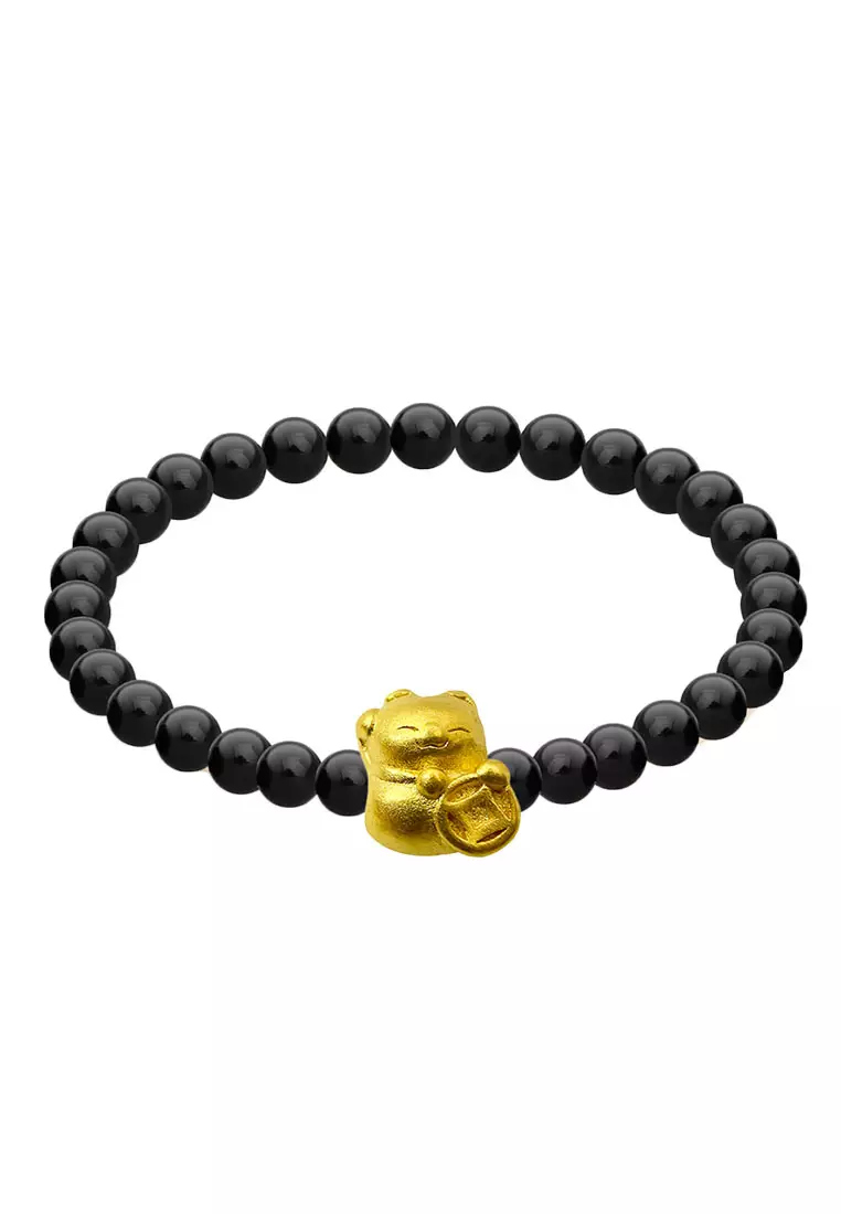 Gold charm beads best sale
