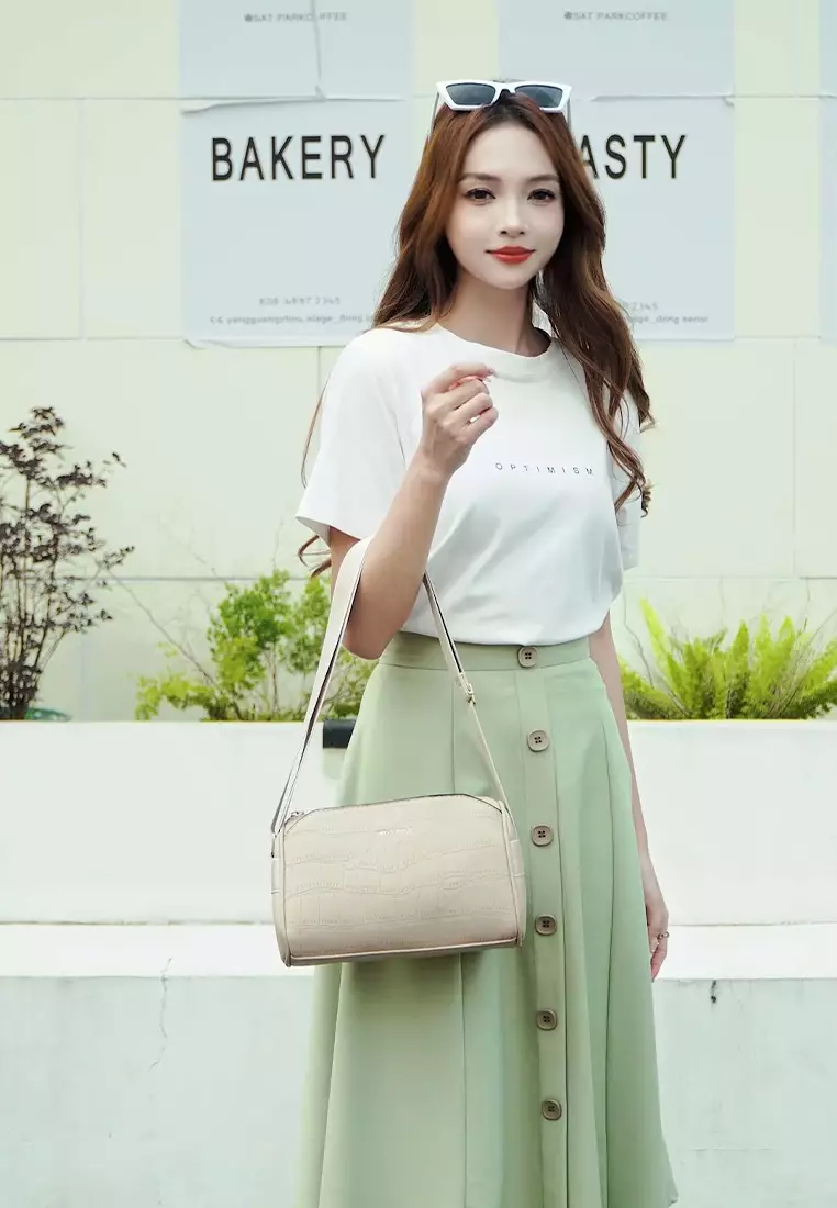 Women's Shoulder Bag / Sling Bag / Crossbody Bag - Khaki / Beige