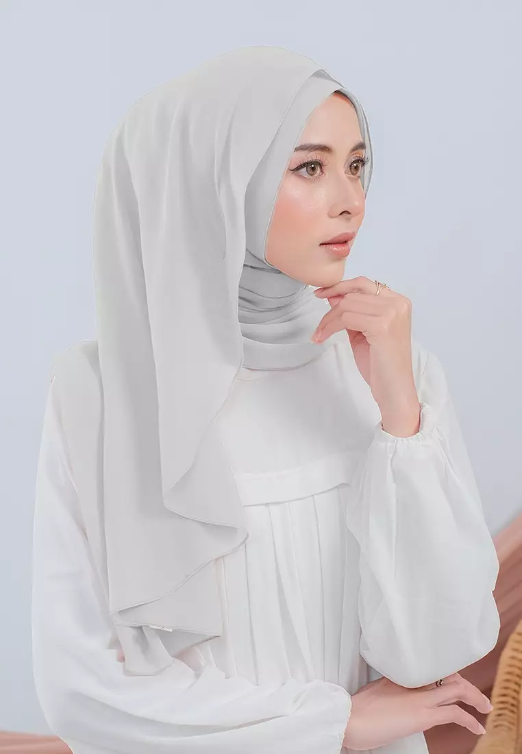 HIJAB INSTAN LUBNA - SILVER GREY