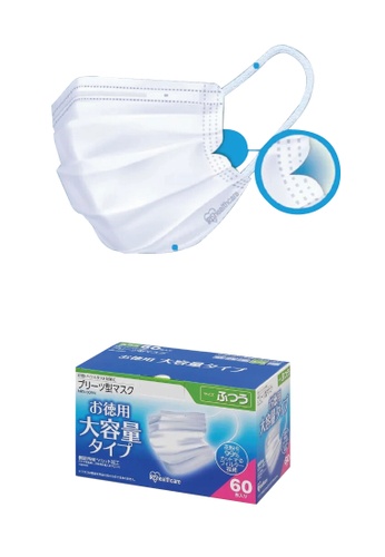 IRIS OHYAMA white IRIS OHYAMA Adult Mask Disposable White Face Mask Earloop Type Non-Medical / Non-Surgical Mask 3 Ply (60 Pcs/Box) NRN-60PM 15503ES519F67CGS_1