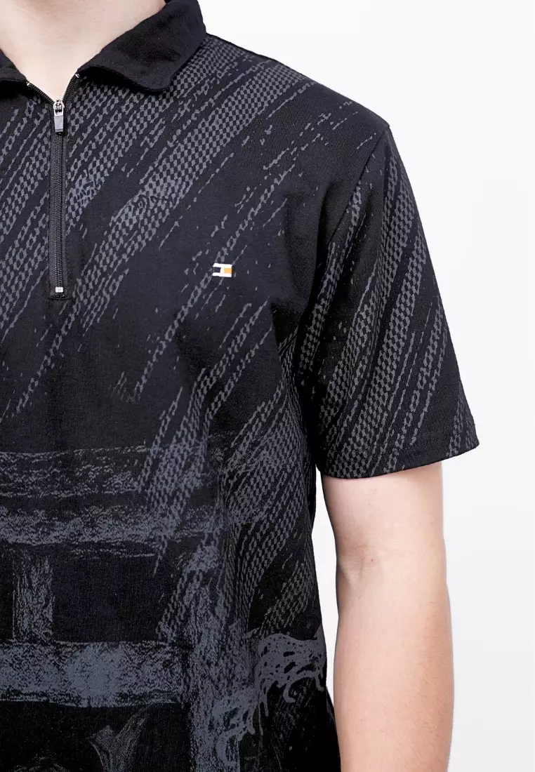 Ryusei Polo Pria Riku FP Black