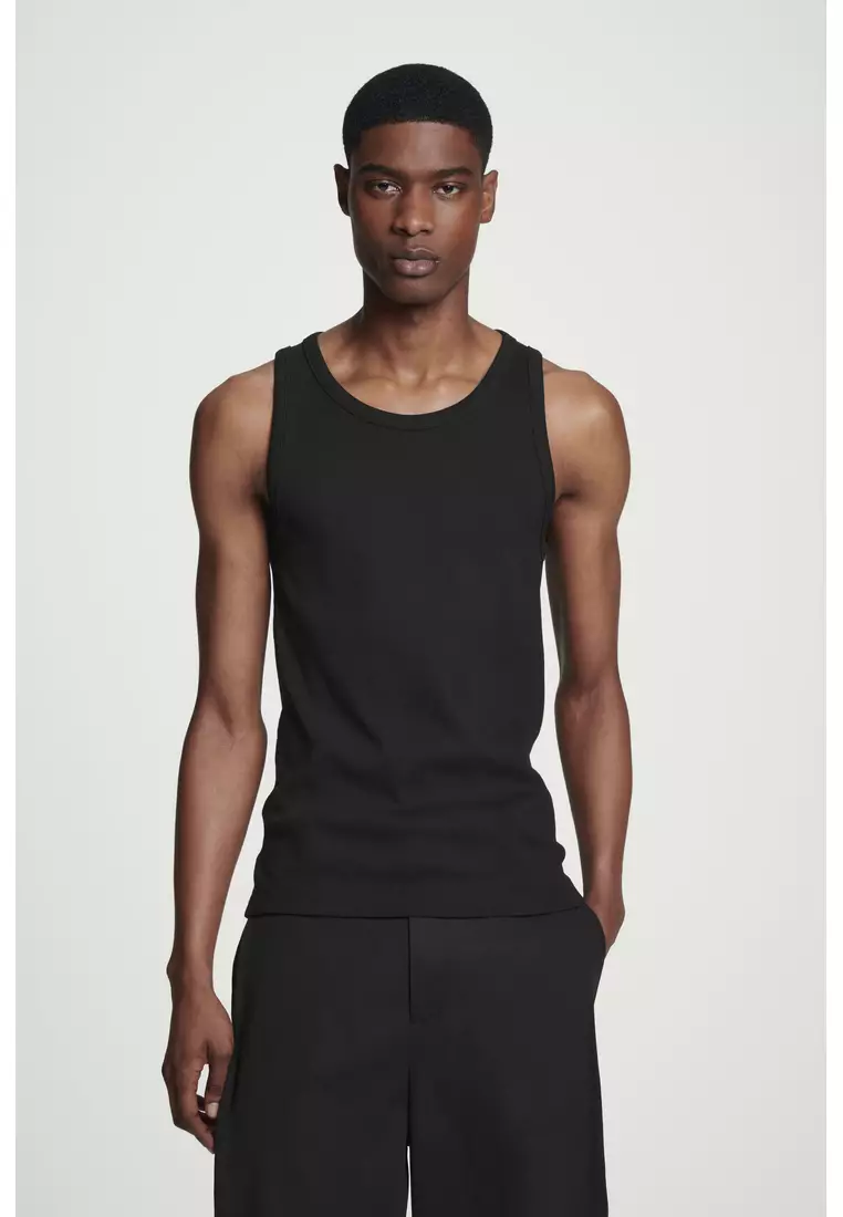COS SLIM RIBBED COTTON TANK TOP