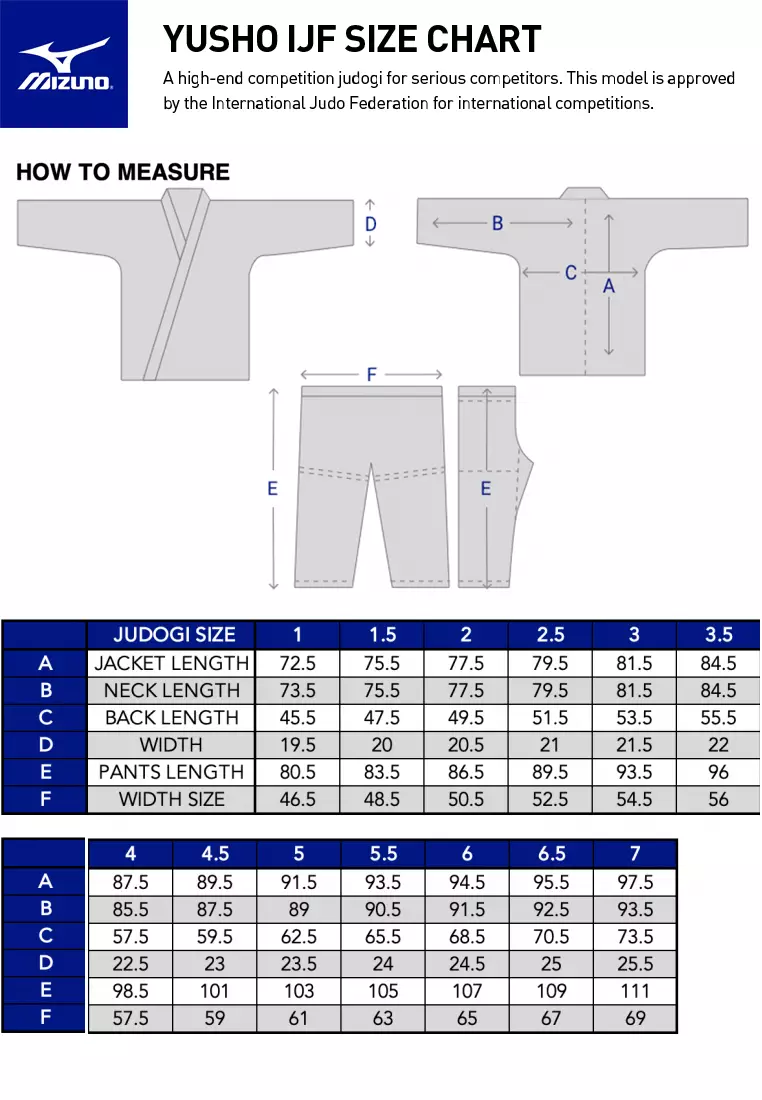 Yusho Set IJF Adult Judogi White 22GGAA5101 Uniform (Belt not included)