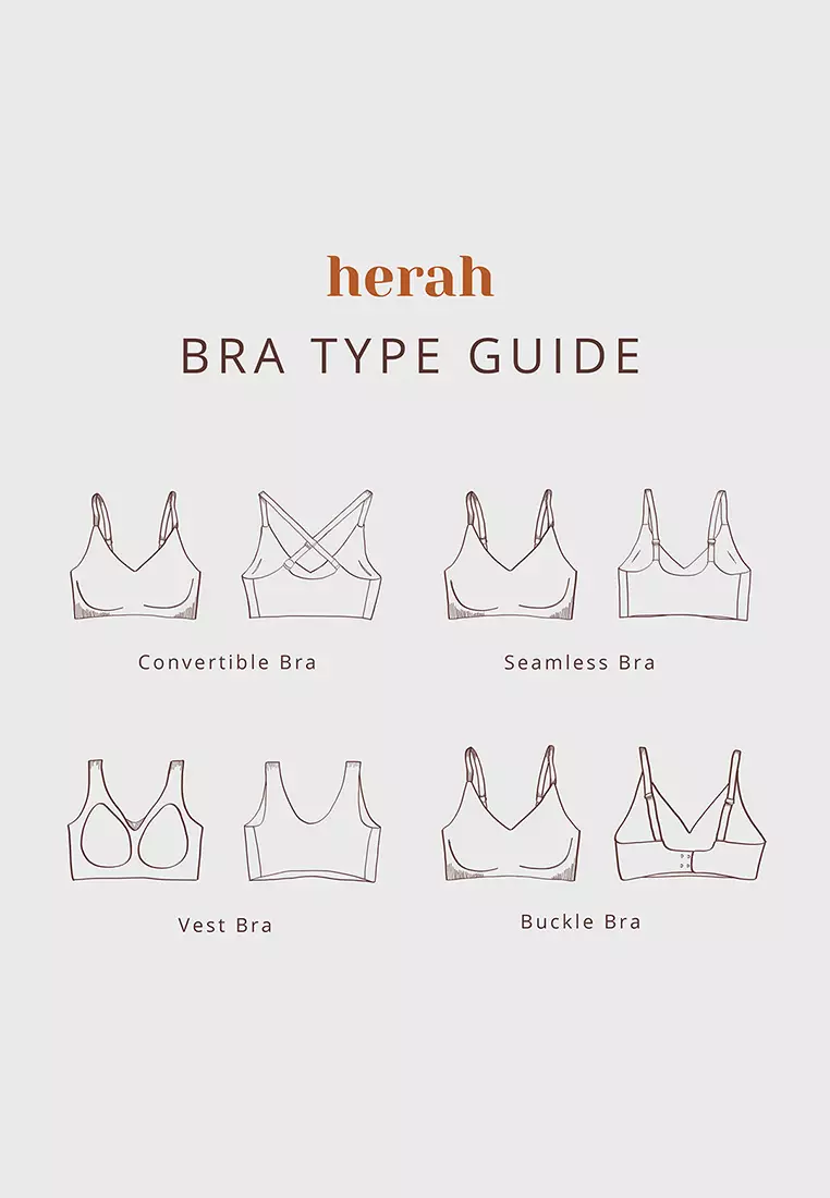 Buy herah Herah Seamless Wireless Buckle Bra for Petite to Plus Size Women  in Latte - Single Pack (XS-2XL) 2024 Online