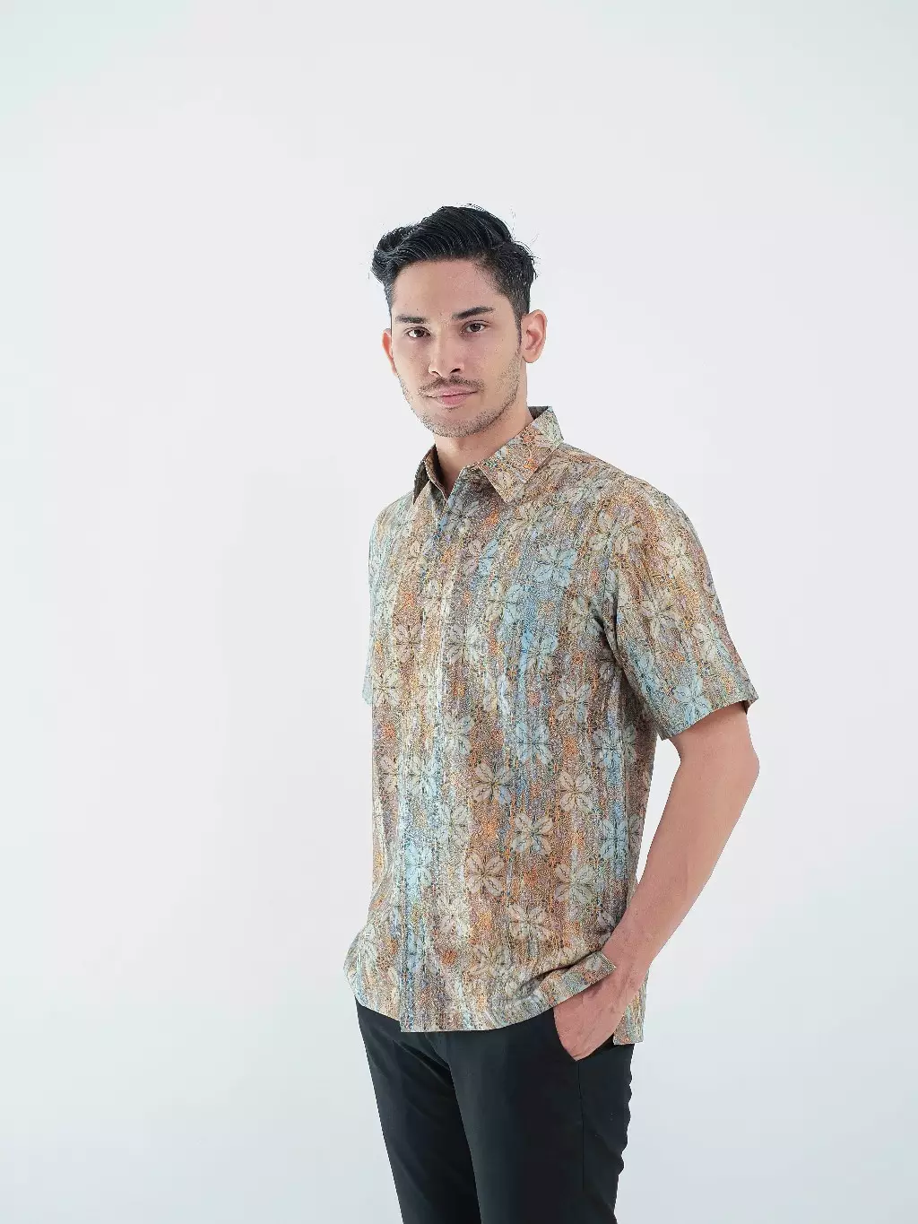 Ardana Kemeja Pendek Pria  Regular Fit Furing Digital Print