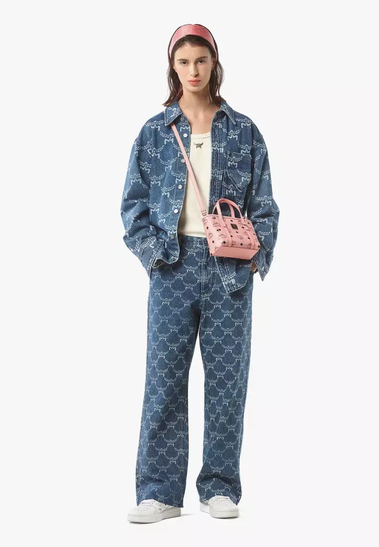 Toni Top-Zip Shopper in Visetos