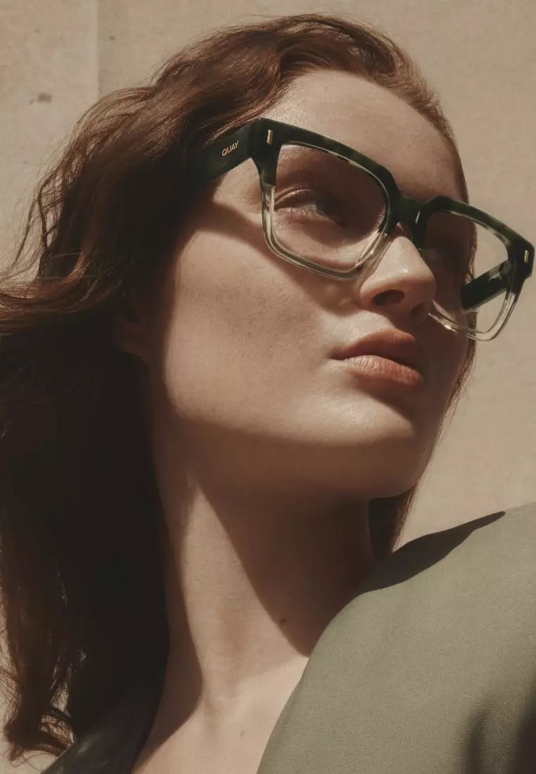 QUAY Bold Type Optical Eyeglasses - Coffee Tort