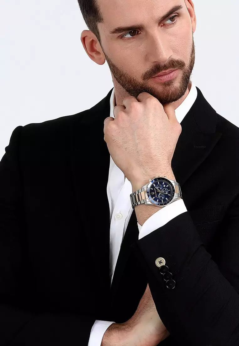 【2 Years Warranty】Maserati Sfida 44mm Men's Quartz Watch R8873640022