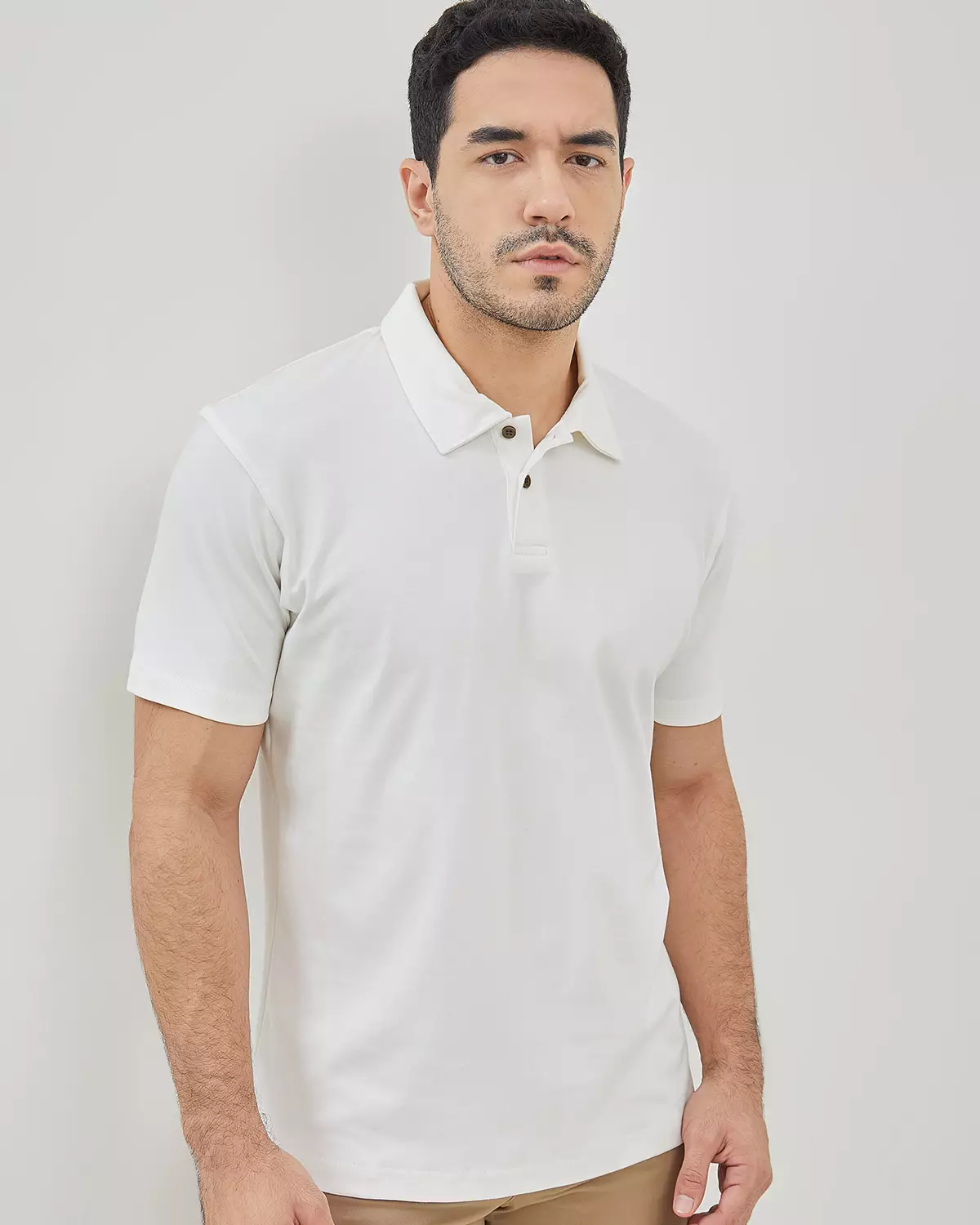 MEN'S WHITE POLO SHIRT