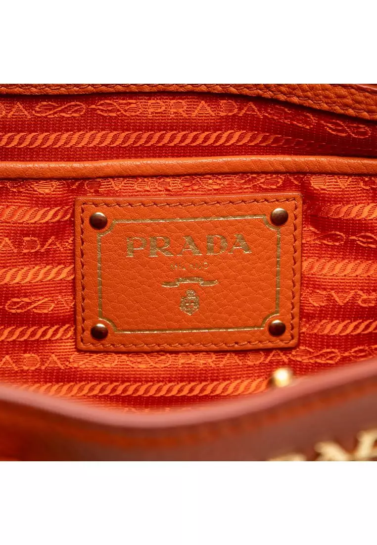 Prada Pre-Loved Prada Vitello Daino Open Convertible Tote 2026