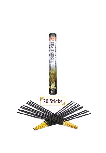 HEM SEA BREEZE Incense Sticks 20PCs in Hexagonal Box, India Handmade for meditating (HI-SEA-BREEZE) 45B9BHL3A0D95EGS_1